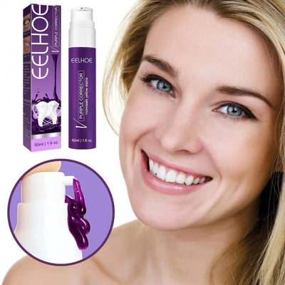 EELHOE PURPLE WHITENING TOOTHPASTE STAIN REMOVAL