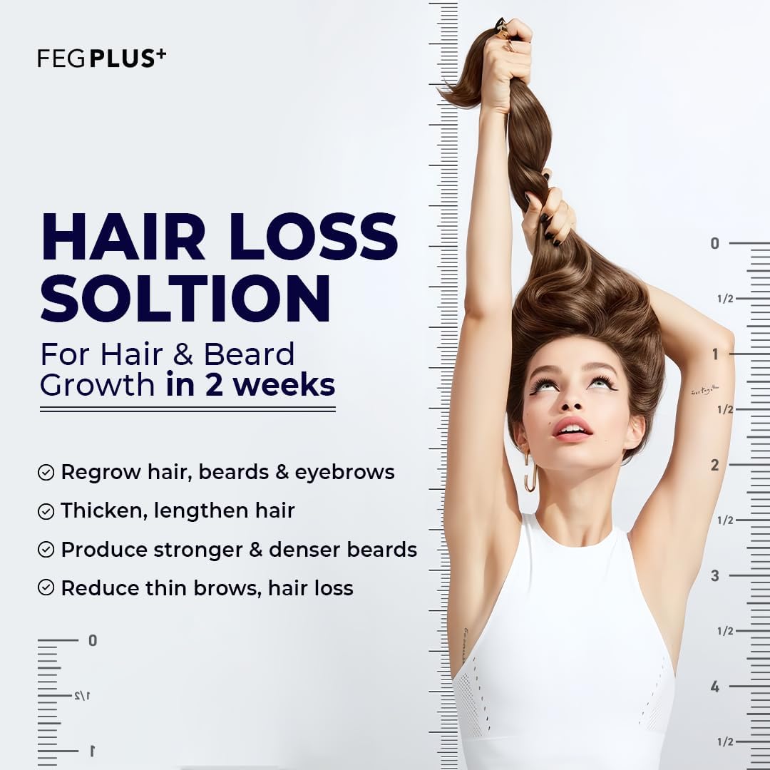 FEGPLUS Minoxidil Hair & Beard Growth Serum (50ml), Seaweed & Rosemary Extract Water, Minoxidil 5% Hair Growth Treatment