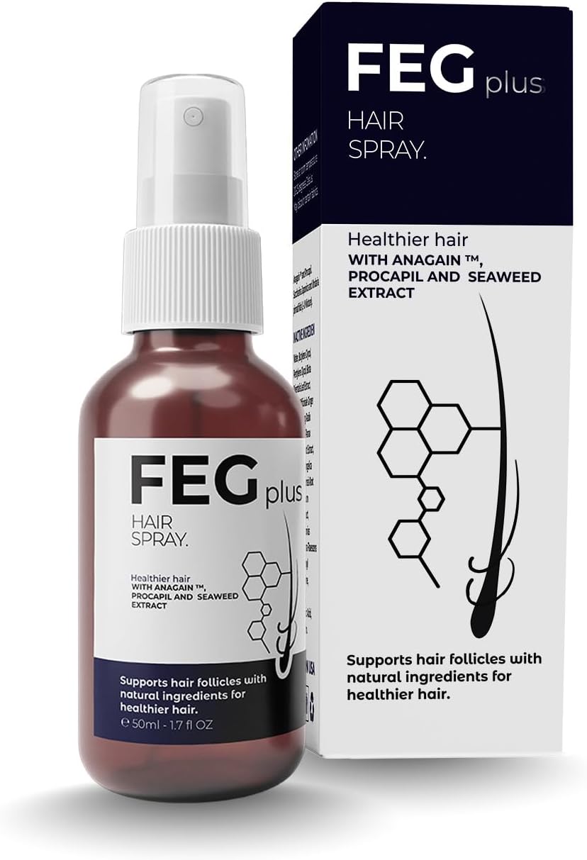 FEGPLUS Minoxidil Hair & Beard Growth Serum (50ml), Seaweed & Rosemary Extract Water, Minoxidil 5% Hair Growth Treatment