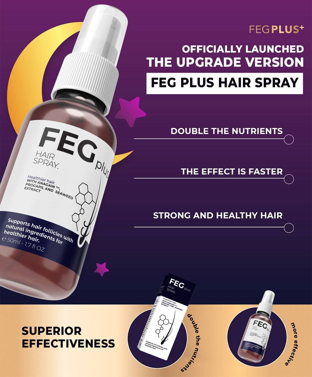 FEGPLUS Minoxidil Hair & Beard Growth Serum (50ml), Seaweed & Rosemary Extract Water, Minoxidil 5% Hair Growth Treatment